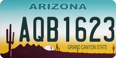 AZ license plate AQB1623