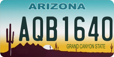AZ license plate AQB1640