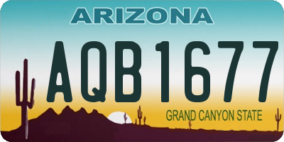 AZ license plate AQB1677