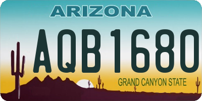 AZ license plate AQB1680