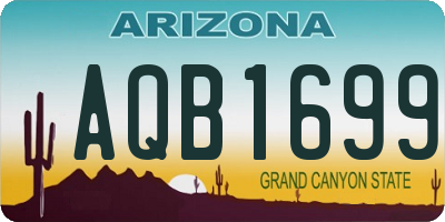 AZ license plate AQB1699