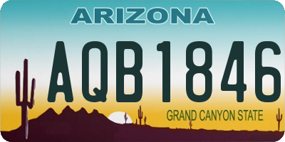AZ license plate AQB1846