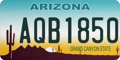 AZ license plate AQB1850