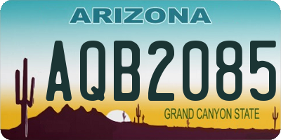 AZ license plate AQB2085