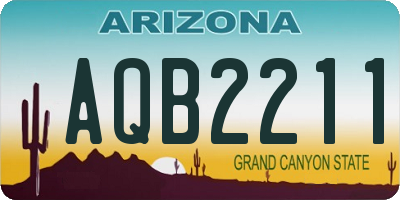 AZ license plate AQB2211