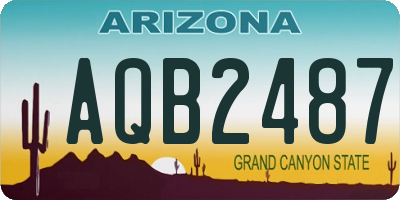 AZ license plate AQB2487