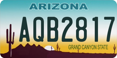 AZ license plate AQB2817