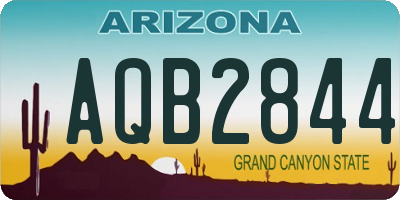 AZ license plate AQB2844