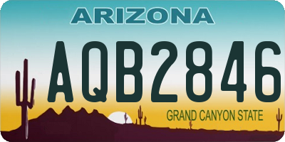 AZ license plate AQB2846