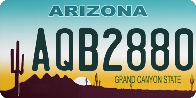 AZ license plate AQB2880