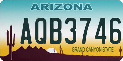 AZ license plate AQB3746