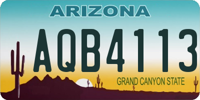 AZ license plate AQB4113