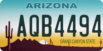AZ license plate AQB4494