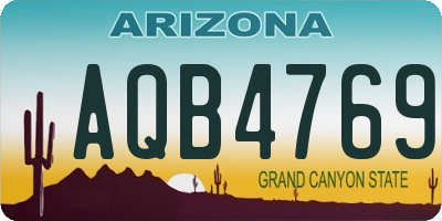 AZ license plate AQB4769