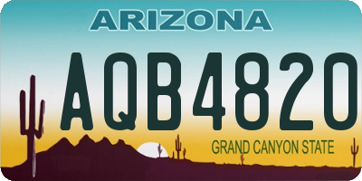 AZ license plate AQB4820