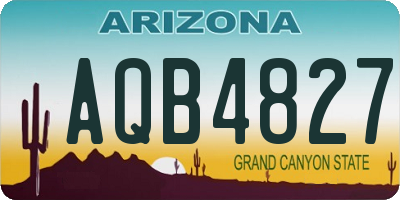 AZ license plate AQB4827