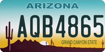 AZ license plate AQB4865