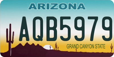 AZ license plate AQB5979