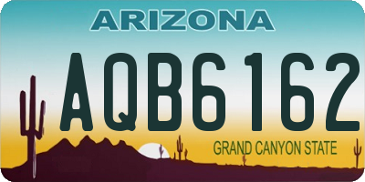 AZ license plate AQB6162