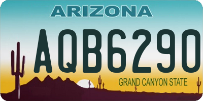 AZ license plate AQB6290