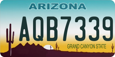 AZ license plate AQB7339
