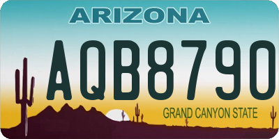 AZ license plate AQB8790