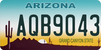 AZ license plate AQB9043