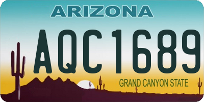 AZ license plate AQC1689