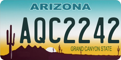 AZ license plate AQC2242