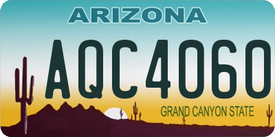 AZ license plate AQC4060