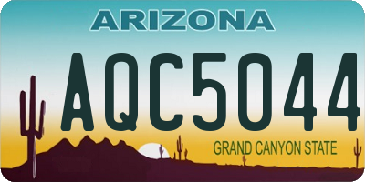 AZ license plate AQC5044