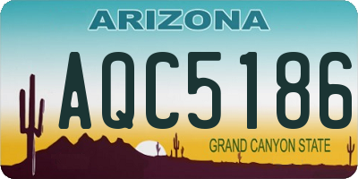 AZ license plate AQC5186