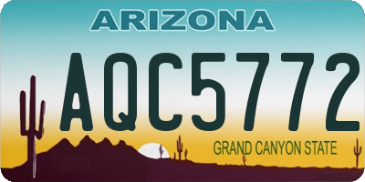 AZ license plate AQC5772