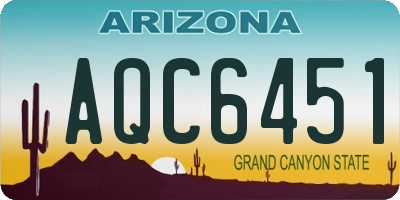AZ license plate AQC6451