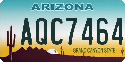 AZ license plate AQC7464