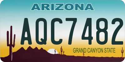 AZ license plate AQC7482