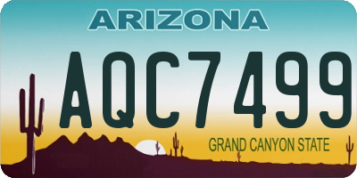 AZ license plate AQC7499