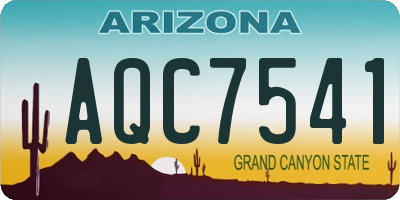 AZ license plate AQC7541