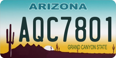 AZ license plate AQC7801