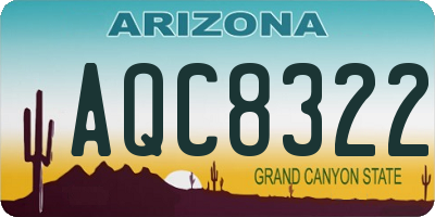 AZ license plate AQC8322