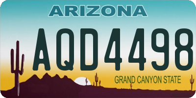 AZ license plate AQD4498