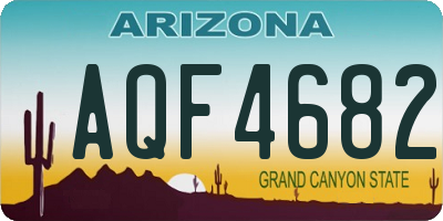 AZ license plate AQF4682