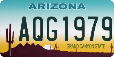 AZ license plate AQG1979