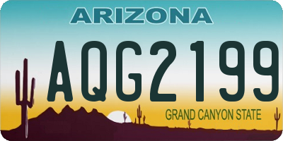 AZ license plate AQG2199