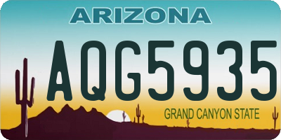 AZ license plate AQG5935