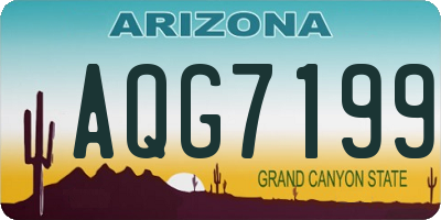 AZ license plate AQG7199
