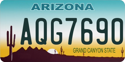 AZ license plate AQG7690