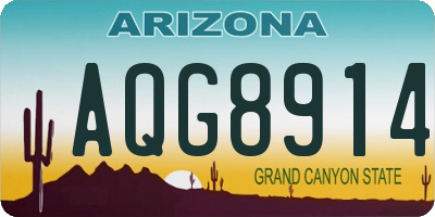 AZ license plate AQG8914