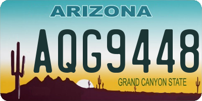 AZ license plate AQG9448
