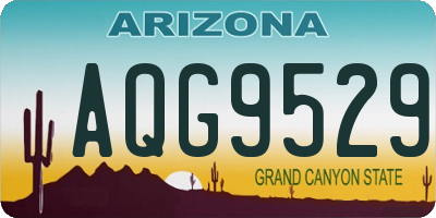 AZ license plate AQG9529